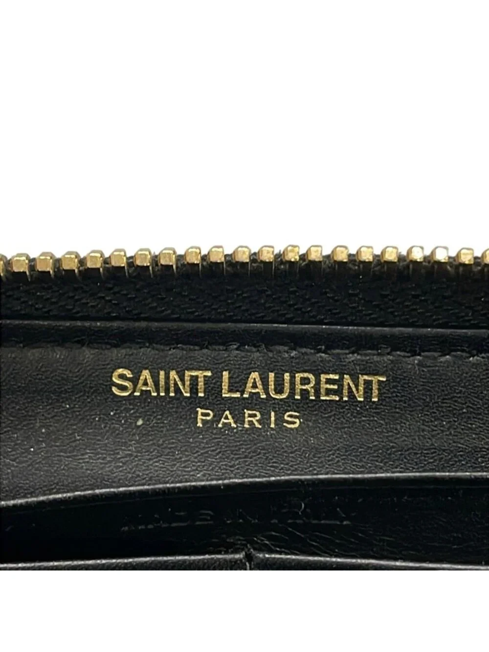 Saint Laurent Paris Wallet Black Zip Around Leather - Picture 5 of 13